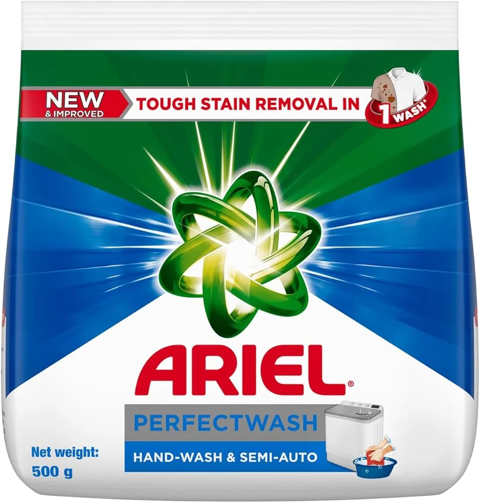 Ariel Perfect Wash Detergent Powder 500g (Hand Wash & Semi-Auto)