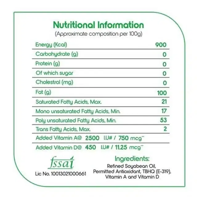 Fortune Soya Health Refined Soyabean Oil Pouch